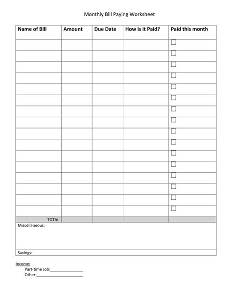 10 Best Printable Monthly Bill Payment Schedule Pdf For Free At Printablee