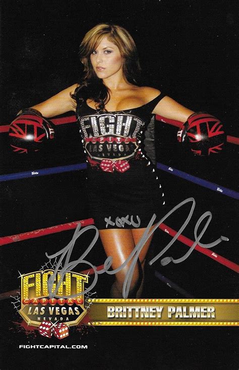 Brittney Palmer Signed X Photo Ufc Octagon Ring Girl Promo Picture