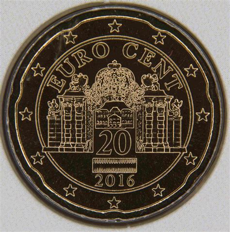 Autriche 20 Cent 2016 Pieces Eurotv Le Catalogue En Ligne Des Monnaies
