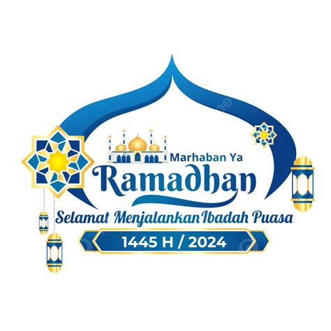 Greeting Card Of Happy Fasting Ramadhan 2024 1445 Hijriyah Vector