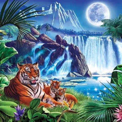 Tiger Moon Poster Print By Steve Crisp 36 X 24plaques And Signs