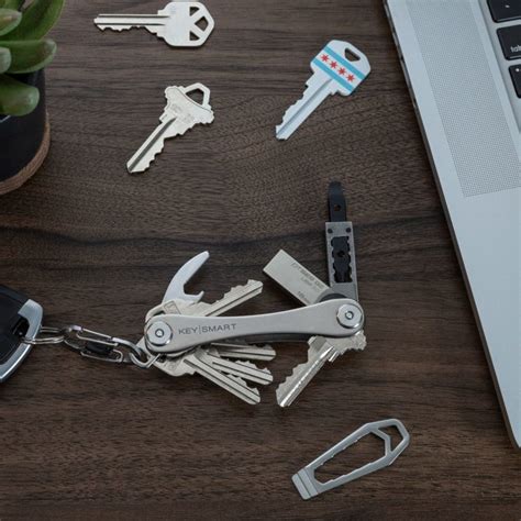 Keysmart Compact Key Holder Titanium Up To 8 Keys
