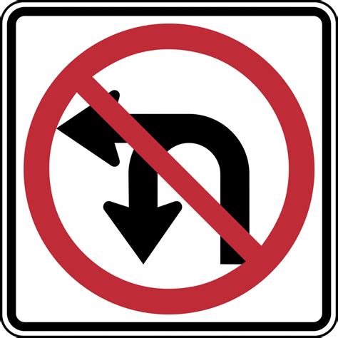 There is a $20 fee for this service. No U-turn/ No Left Turn, Color | ClipArt ETC