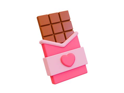 Free 3d Minimal Love Chocolate Valentines Compositions Romantic