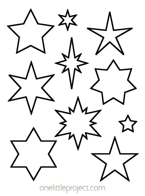 Over 32 Free Printable Star Template Pages To Use For Crafts And