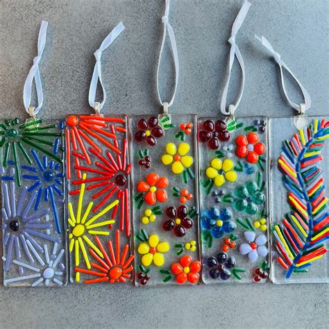 Fused Glass Kit Fused Glass Kit 5 Pack Of Hangers Rainbow Make At Home Fused Glass Sun