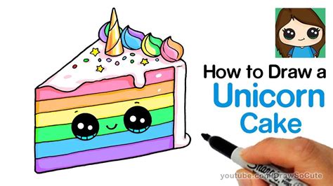 I'm still going through hard times and can't spend much time on internet and draw as much as i want and must. How to Draw a Unicorn Rainbow Cake Slice Easy and Cute | Cake drawing, Rainbow drawing, Cute ...