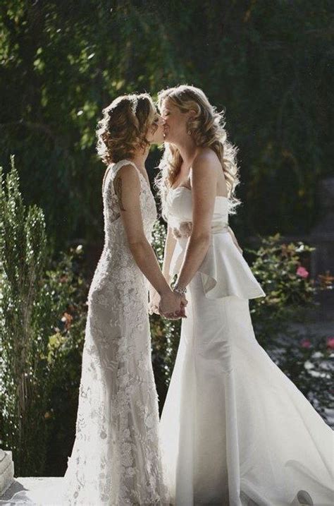 Two Brides Are Better Than One Lesbian Love Lesbian Marriage Lesbian
