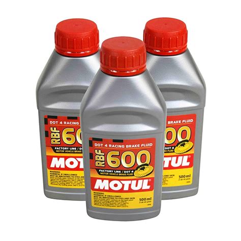 Motul 3 Packdot 4 100 Percent Synthetic Racing Brake Fluid 500 Ml