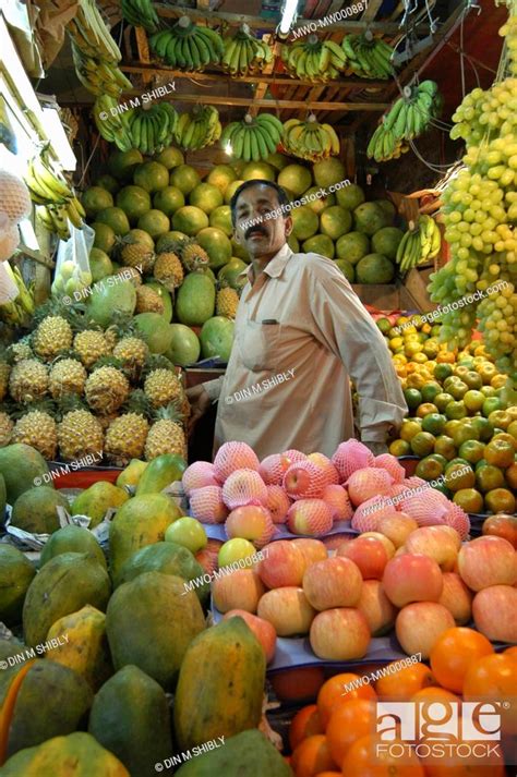 Bangladesh Fruit Seller In His Shop With Varieties Of Fruits Gulshan
