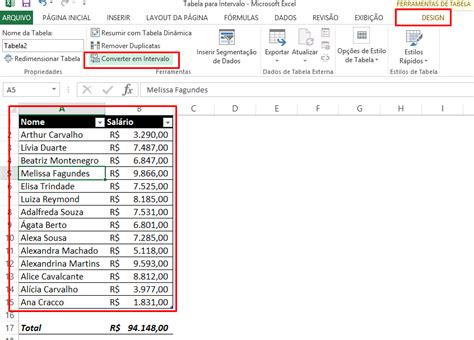 Como Transformar Tabela Para Intervalo Ninja Do Excel