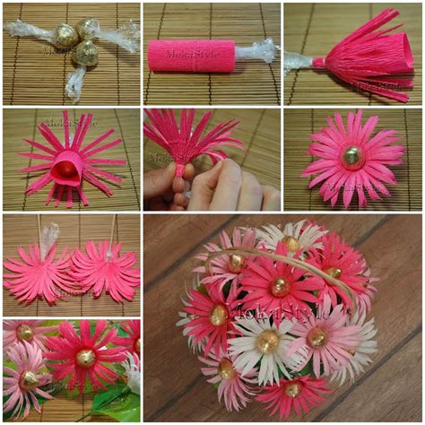 Make sure to alternate the bottom petals with the top layers so that they are. DIY Chocolate Gerbera Flower Bouquet