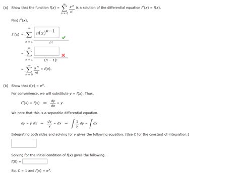 solved a show that the function f x x is a solution of