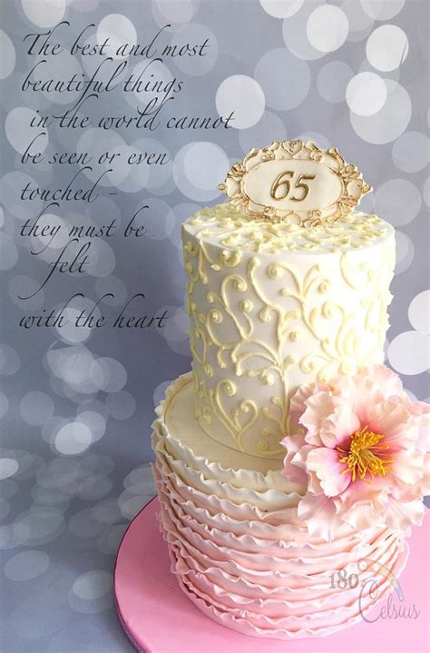 65th Birthday Decorated Cake By Joonie Tan Cakesdecor
