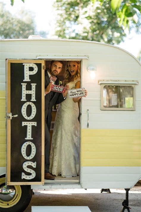 This business listing is provided by K + J Wedding at Cornerstone Sonoma — Penny & Co. | Vintage camper, Sonoma wedding, Photo booth