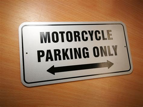Motorcycle Parking Table Biker Parking Sign Motorcycle Sign Etsy