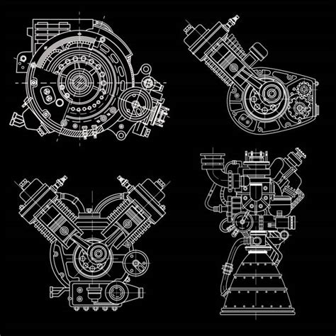 Chopper engine drawing done as a comssion. Cad Illustrations, Royalty-Free Vector Graphics & Clip Art ...