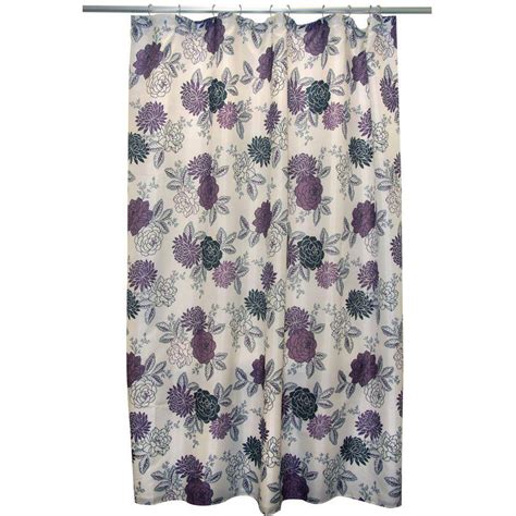 Famous Home Fashions Cheri Purple Shower Curtain 901567 The Home Depot