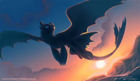 Toothless And Light Fury Couple Wallpaper Toothless Dragon Fury Night