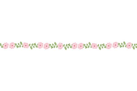 Pink Flower Border Clip Art Floral Border Clipart Wedding Clipart By