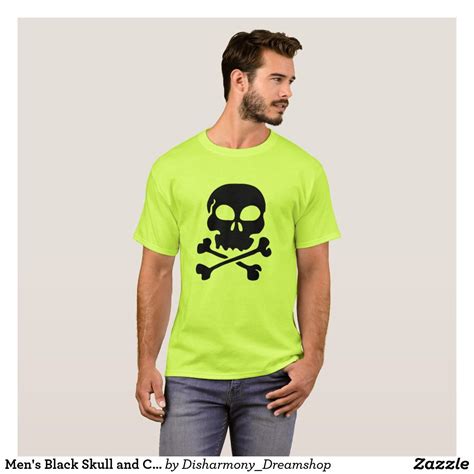 Mens Black Skull And Crossbones T Shirt Shirts T Shirt Mens Tshirts