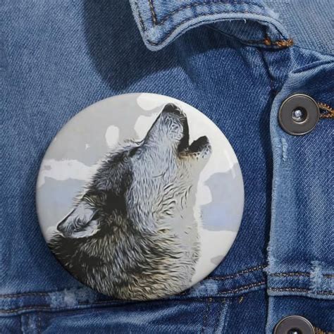 Winter Wolf Pin Buttons Etsy In 2021 Button Pins Winter Wolves Pin