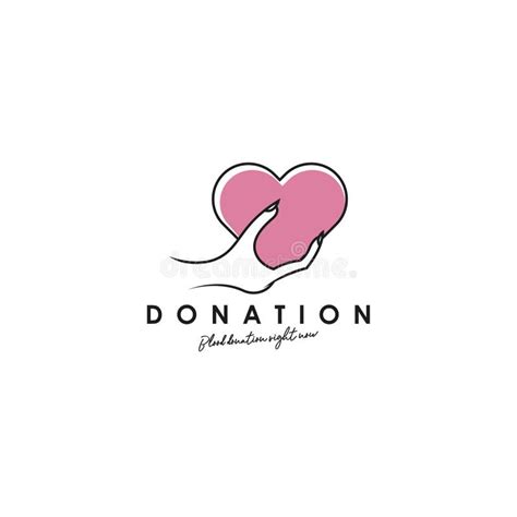 Donation Logo Design Template Vector Holding Hand Giving Donation