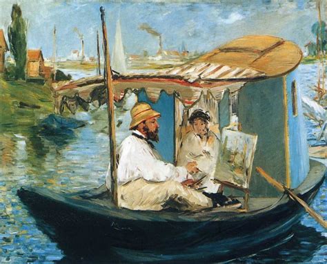 Картинки по запросу эдуард мане клод моне с супругой в лодке Manet
