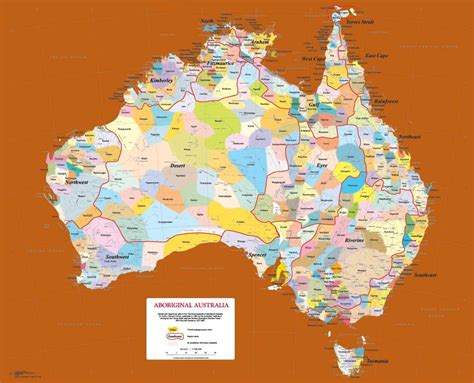 Aboriginal Australia Map A3 Printable