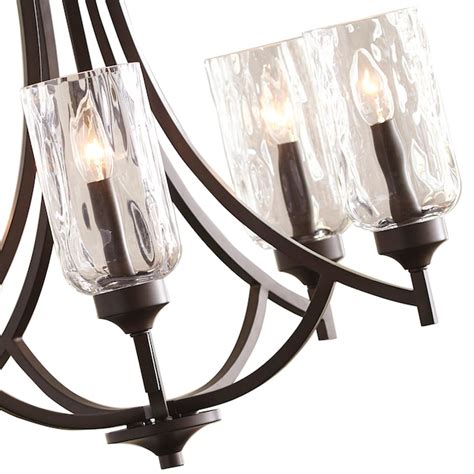 Allen Roth Latchbury 5 Light Aged Bronze Transitional Dry Rated