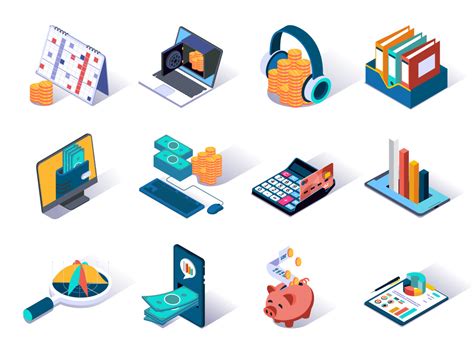 Business 3d Icons Set Uplabs