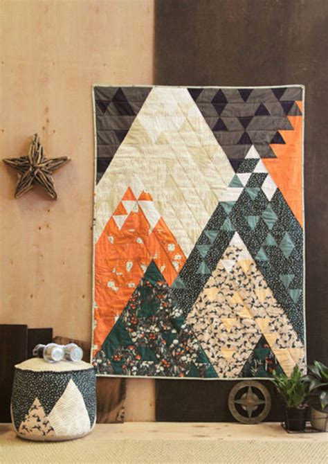 Camping Quilt Kit Mountains Quilt Kit Campsite By Art Etsy Mini