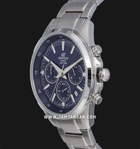 casio edifice efr 527d 2avudf chronograph men blue dial stainless steel strap