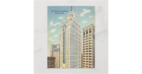 Vintage The Penobscot Building Detroit Michigan Postcard Zazzle