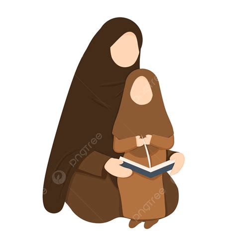 Mother And Daughter Png Picture Mother Muslim And Daughter Read Qur An