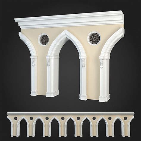 Arcade Arches And Columns 3d Model Cgtrader