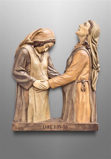 The Visitation Of Blessed Virgin Sacred Art Sculptures