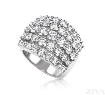 Ziva Big Diamond Band | Wide band diamond rings, Big diamond, Large diamond band