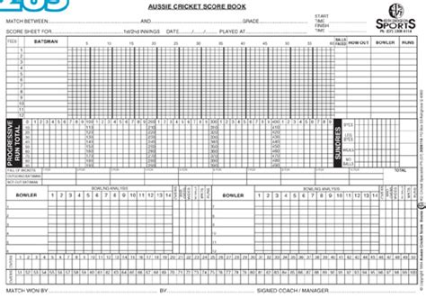 Cricket score book 100 cricket score sheets, cricket score keeper. Aussie Cricket Scorebook | Keith Dudgeon, Australia