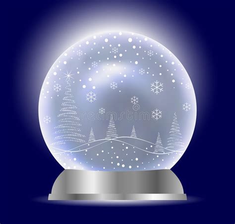 Christmas Vector Snow Globe Stock Vector Illustration Of Christmas