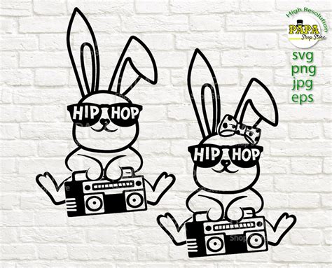 Hip Hop Bunny Svg Hippity Hop Bunny Svg Easter Bunny Svg - Etsy Australia