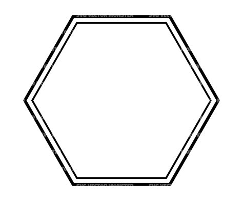 Buy Hexagon Frame Svg Hexagon Monogram Svg Hexagon Border Online In