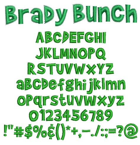 The Brady Bunch 10mm Font From