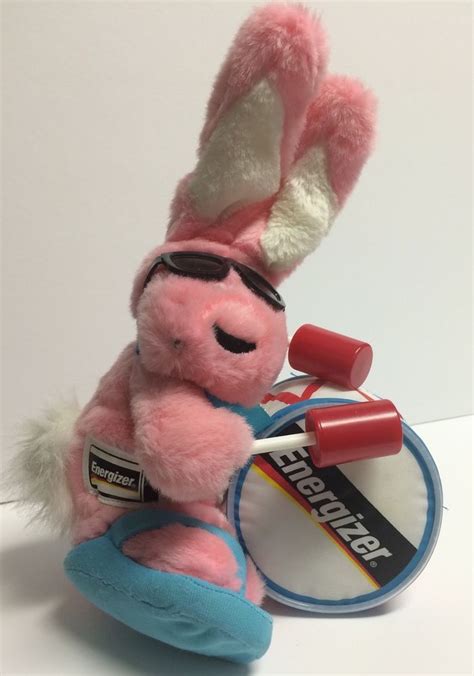 Energizer Bunny Batteries Plush Pink Rabbit Drum 12 Advertisement Energizer Bunny Pink