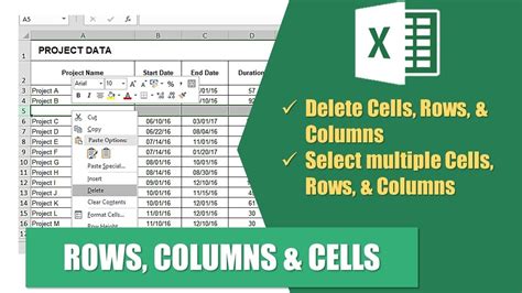 EXCEL TUTORIAL FILIPINO Working With Rows Columns Cells Part 2