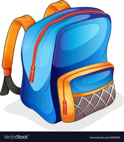 A School Bag Royalty Free Vector Image Vectorstock