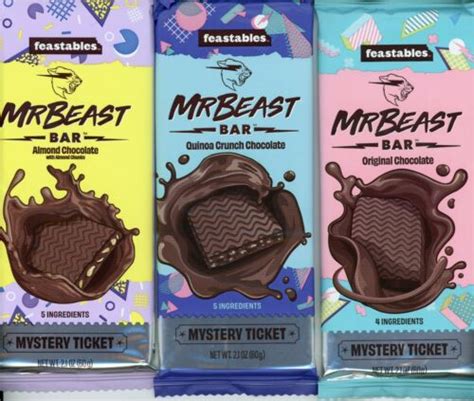 Mr Beast Feastables Chocolate Bars No Codes You Pick Original Almond