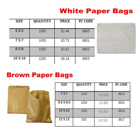Brown White Paper Bags 1000 Pcs Euro Cash Carry