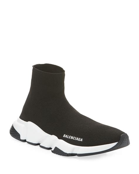 Balenciaga Rubber Speed Stretch Knit High Top Trainer In Black Lyst