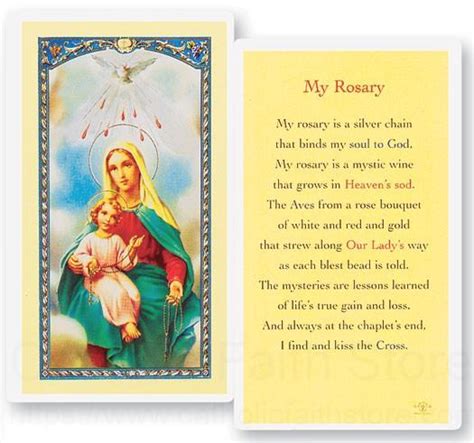 My Rosary Laminated Prayer Cards 25 Pack